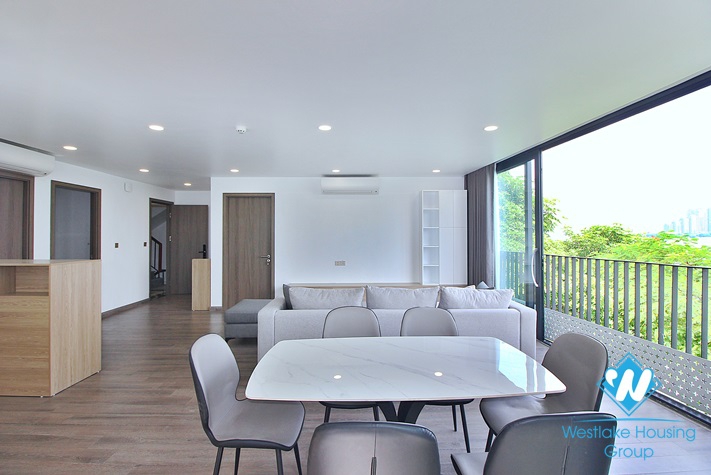 Lake view and brand new 2 beds apartment for rent in Nguyen Dinh Thi st, Tay Ho